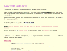 Tablet Screenshot of birthdays.gaardian.com